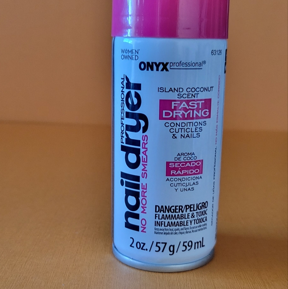 Onyx Professional Spray on Nail Dry w/Island Coconut Scent 2oz - Picture 2 of 6